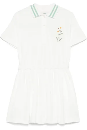 Fendi Vestido estilo polo con logo bordado