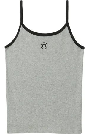 Marine Serre Camiseta de tirantes de algodón