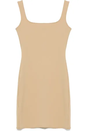 Entire Studios Vestido corto con cuello cuadrado