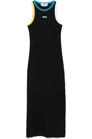 Msgm Vestido corto con ribete en contraste
