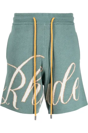 Rhude Bermudas de punto con logo en intarsia