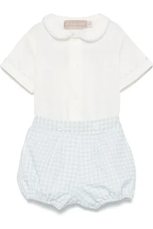 LA STUPENDERIA Set corto a cuadros gingham