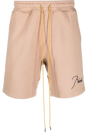 Rhude Pantalones cortos de deporte con logo bordado