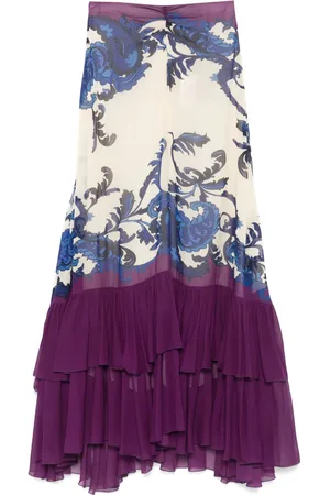 Etro Falda larga con estampado de cachemira