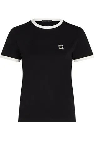 Karl Lagerfeld Camiseta Ikon con ribete en contraste