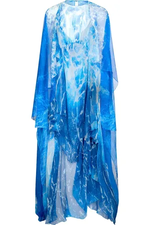Roberto Cavalli Vestido largo con estampado abstracto