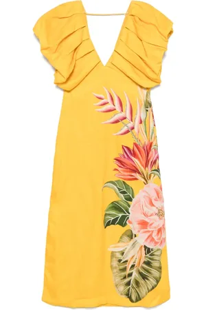 Farm Rio Vestido midi Spring Awakening