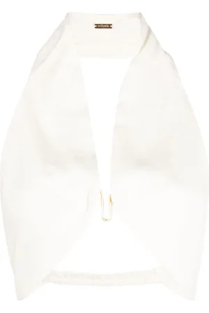 Cult Gaia Top Diem corto con cuello halter