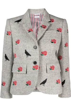 Thom Browne Blazer con rosa bordada