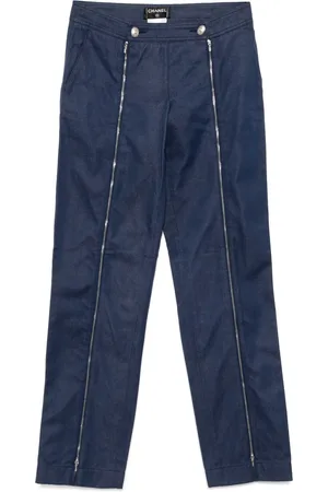 CHANEL Pantalones con detalle de cremallera 2004
