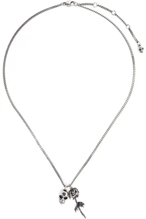 Alexander McQueen Collar Skull & Dipped Rose