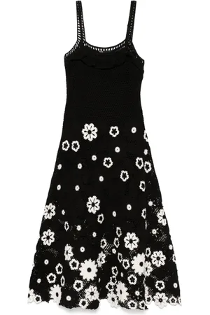 Maje Vestido midi con bordado floral
