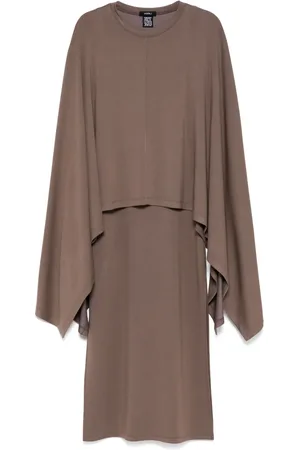 GOEN.J Vestido estilo capa de canalé