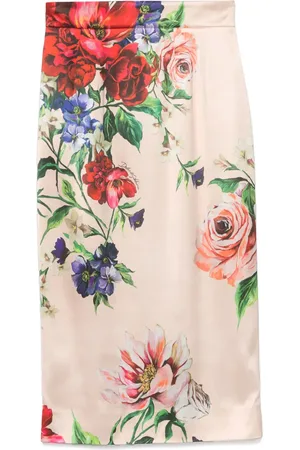 Dolce & Gabbana Falda midi con estampado floral