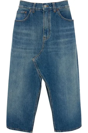 Victoria Beckham Falda midi Kick vaquera