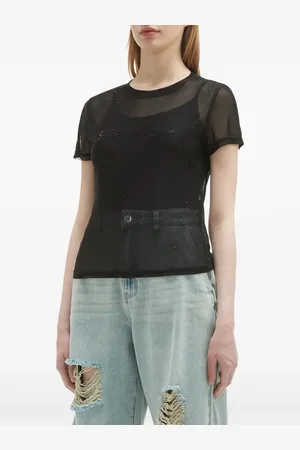 B+AB Camiseta con apliques de strass