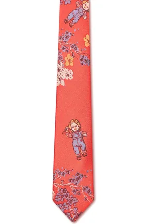 GCDS Corbata Chuncky con estampado en jacquard
