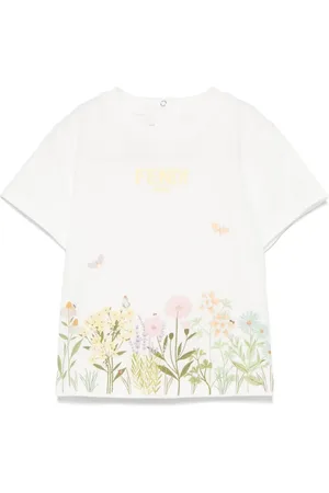 Fendi Camiseta con logo bordado