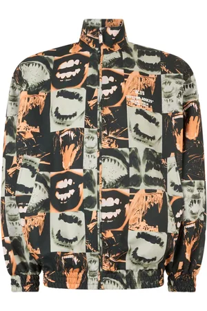 GCDS Chaqueta oversize con estampado Lips