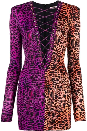 Roberto Cavalli Vestido mini con estampado Murena