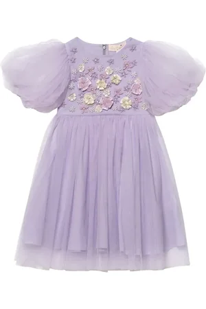 Tutu Du Monde Vestido con cuentas y manga farol