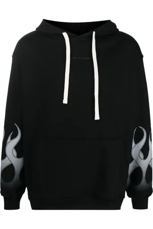Vision Of Super Sudadera Negative White Flames con capucha
