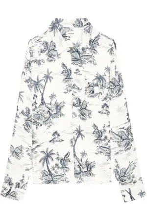 Zadig & Voltaire Camisa con palmeras estampadas