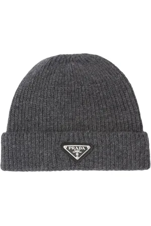 Prada Gorro con logo triangular