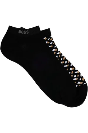 HUGO BOSS Pack de dos pares de calcetines con logo en intarsia