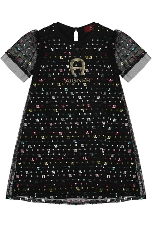 Aigner Vestido de algodón con lentejuelas