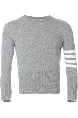 Thom Browne Jersey corto con cuello redondo y detalle de rayas