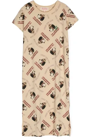 The Animals Observatory Vestido estilo camiseta midi estampado