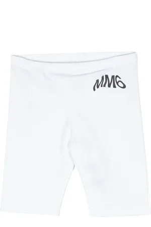 Maison Margiela Pantalones cortos de deporte con logo estampado