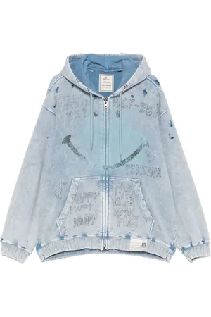 Maison Mihara Yasuhiro Sudadera con capucha y smiley estampado