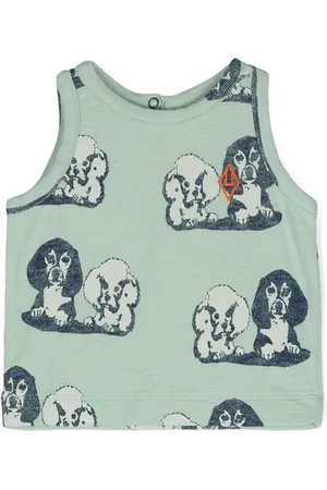 The Animals Observatory Top sin mangas Hyena con perro estampado