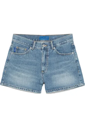 HUGO BOSS Pantalones vaqueros cortos con parche del logo