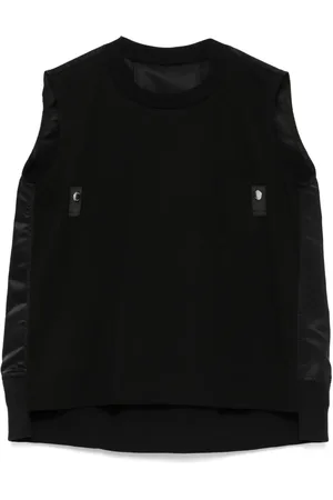 SACAI Chaleco con panel en contraste