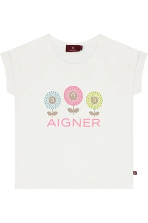 Aigner Camiseta con motivo floral y logo