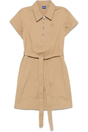 HUGO BOSS Vestido corto con logo bordado