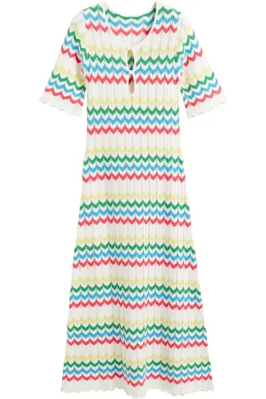 Chinti & Parker Vestido midi de punto chevron