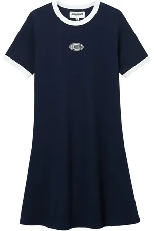 Chocoolate Vestido estilo camiseta en contraste