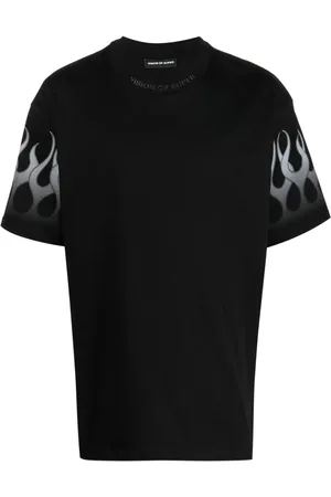 Vision Of Super Camiseta con llamas estampadas