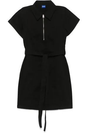 HUGO BOSS Vestido corto con logo bordado