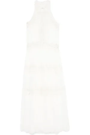 ERMANNO SCERVINO Vestido largo con paneles de encaje