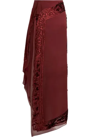 Etro Falda midi semitranslúcida