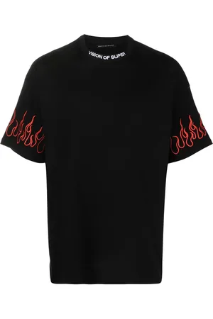 Vision Of Super Camiseta con llamas bordadas