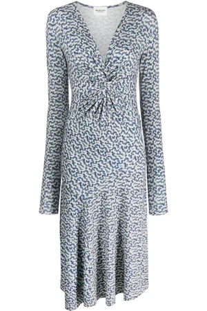 Marant Etoile Vestido midi Lania con detalle retorcido