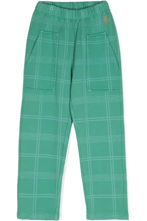 The Animals Observatory Pantalones tapered a cuadros con logo
