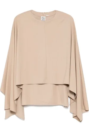 GOEN.J Top con capa drapeada