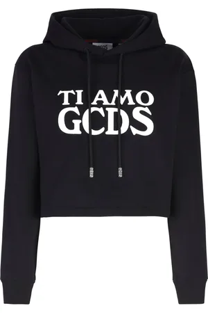 GCDS Sudadera Ti Amo corta con capucha